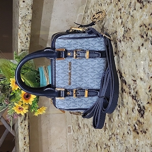Michael Kors Blue Mini Satchel Bag - Picture 4 of 7